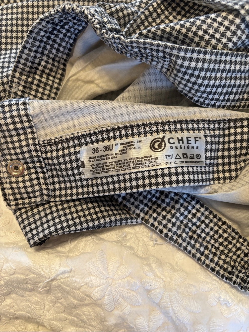 Black & White Houndstooth Boot Cut Jeans